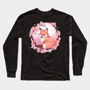 Springtime Fox Long Sleeve T-Shirt